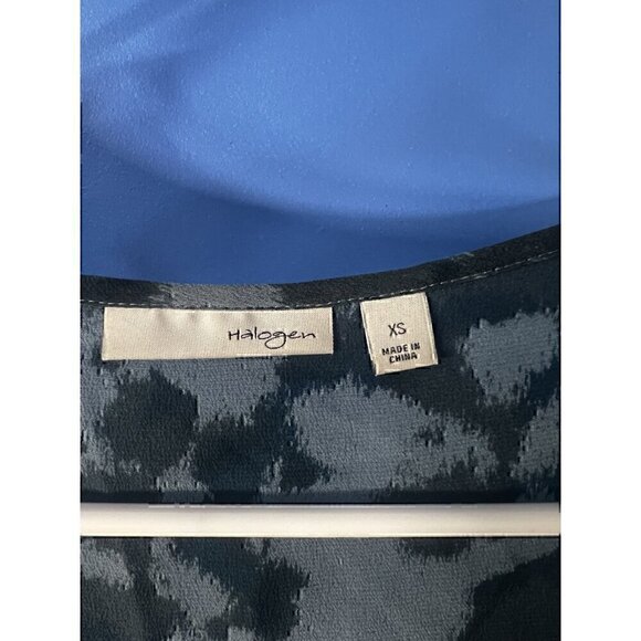 Halogen Silk Tank Top With Ruffle Detail XS, workwear, 100%silk, professional we - Picture 3 of 5